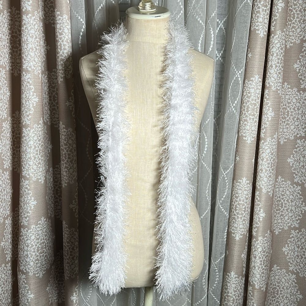 EUC Hand Knit Eyelash Yarn Scarf